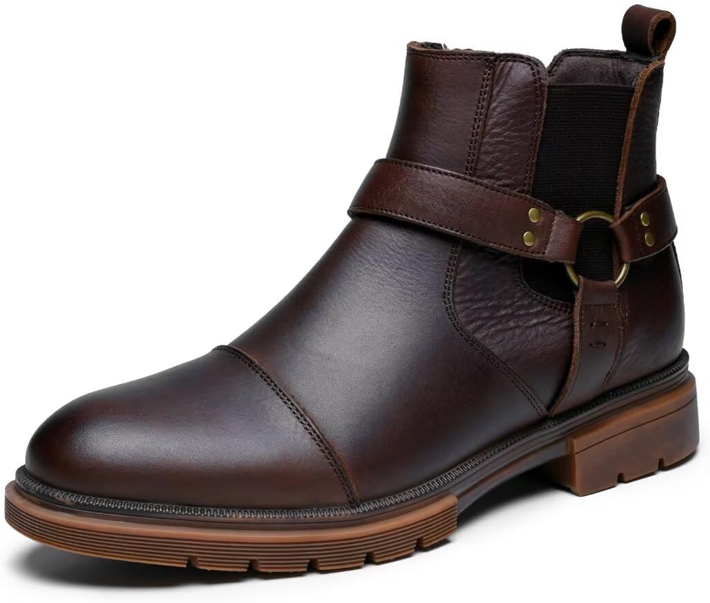 

Мужские ботинки-челси Arkbird Chelsea из натуральной кожи, оксфорды для повседневного и официального стиля, темно-коричневый