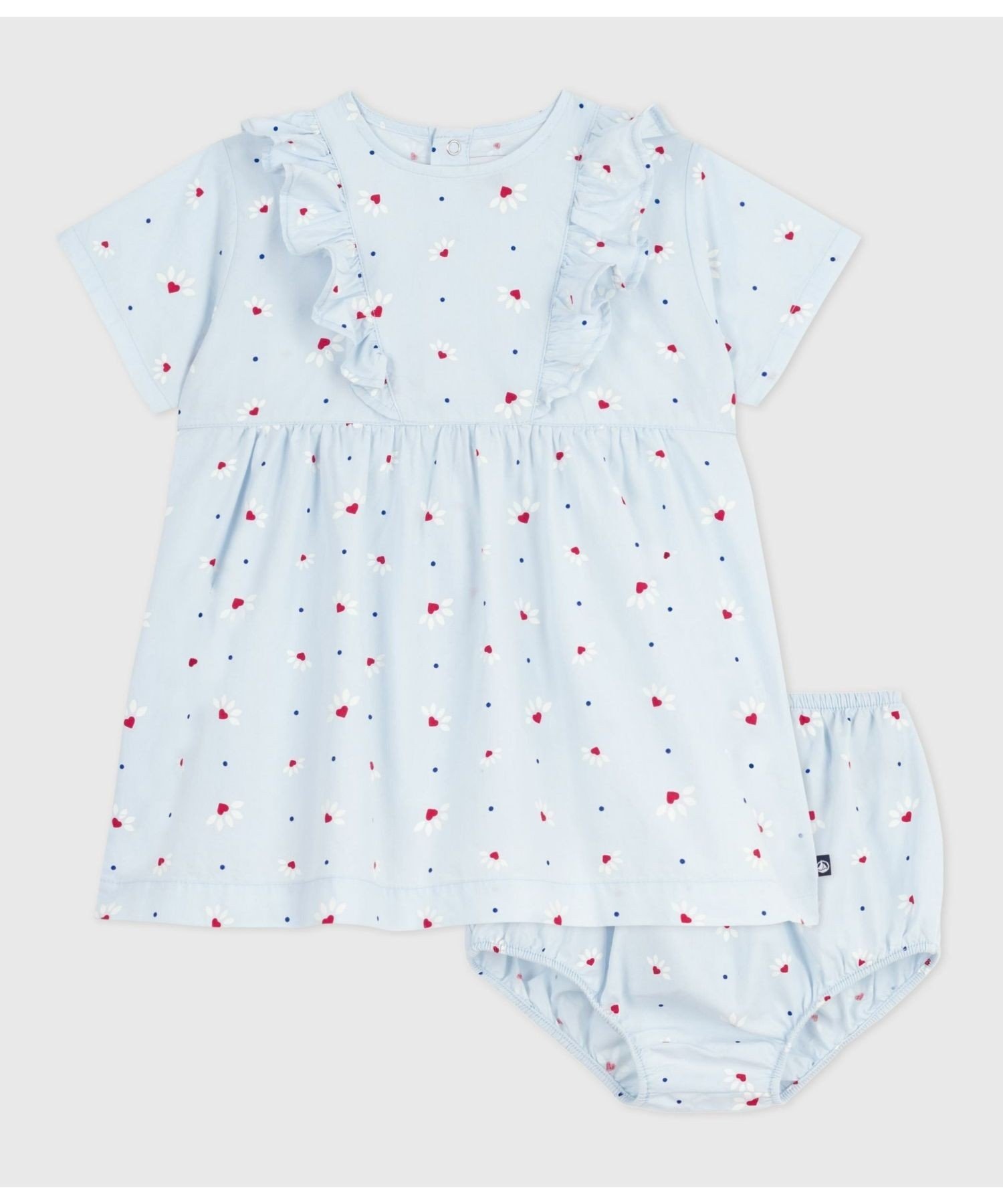 Комплект из платья и панталон PETIT BATEAU, Light Blue/Multicolor