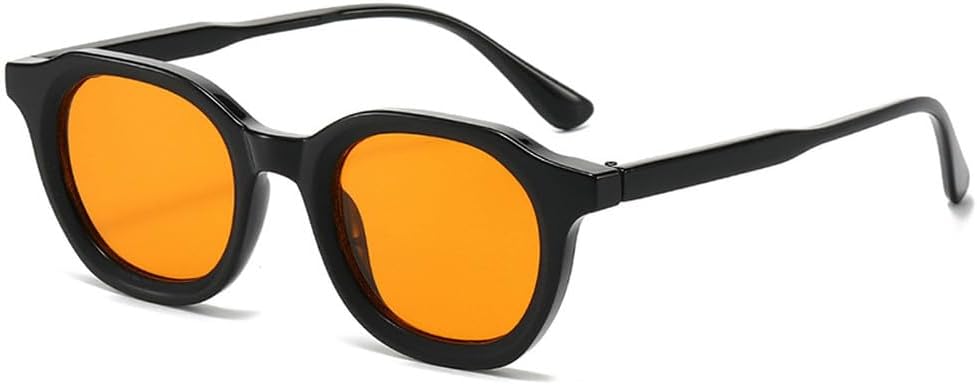 

Винтажные маленькие квадратные солнцезащитные очки для женщин, модные солнцезащитные очки UV400, овальные линзы цвета чайного розового с градиентом, мужские солнцезащитные очки в стиле панк WNCKSQ, Black Orange