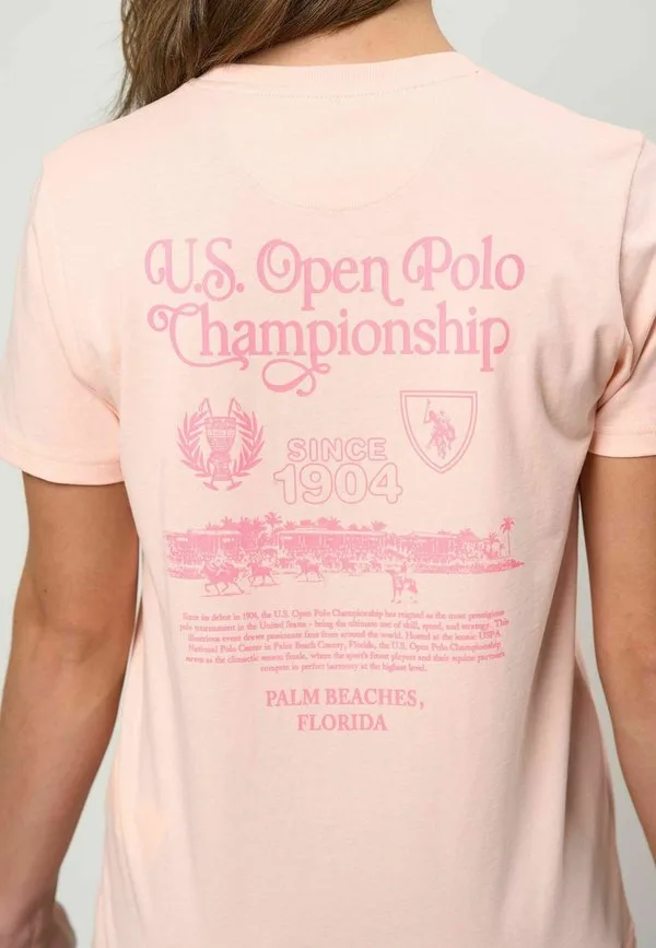 Футболка с принтом uwmisty U.S. Polo Assn., Impatiens Pink — фото 4