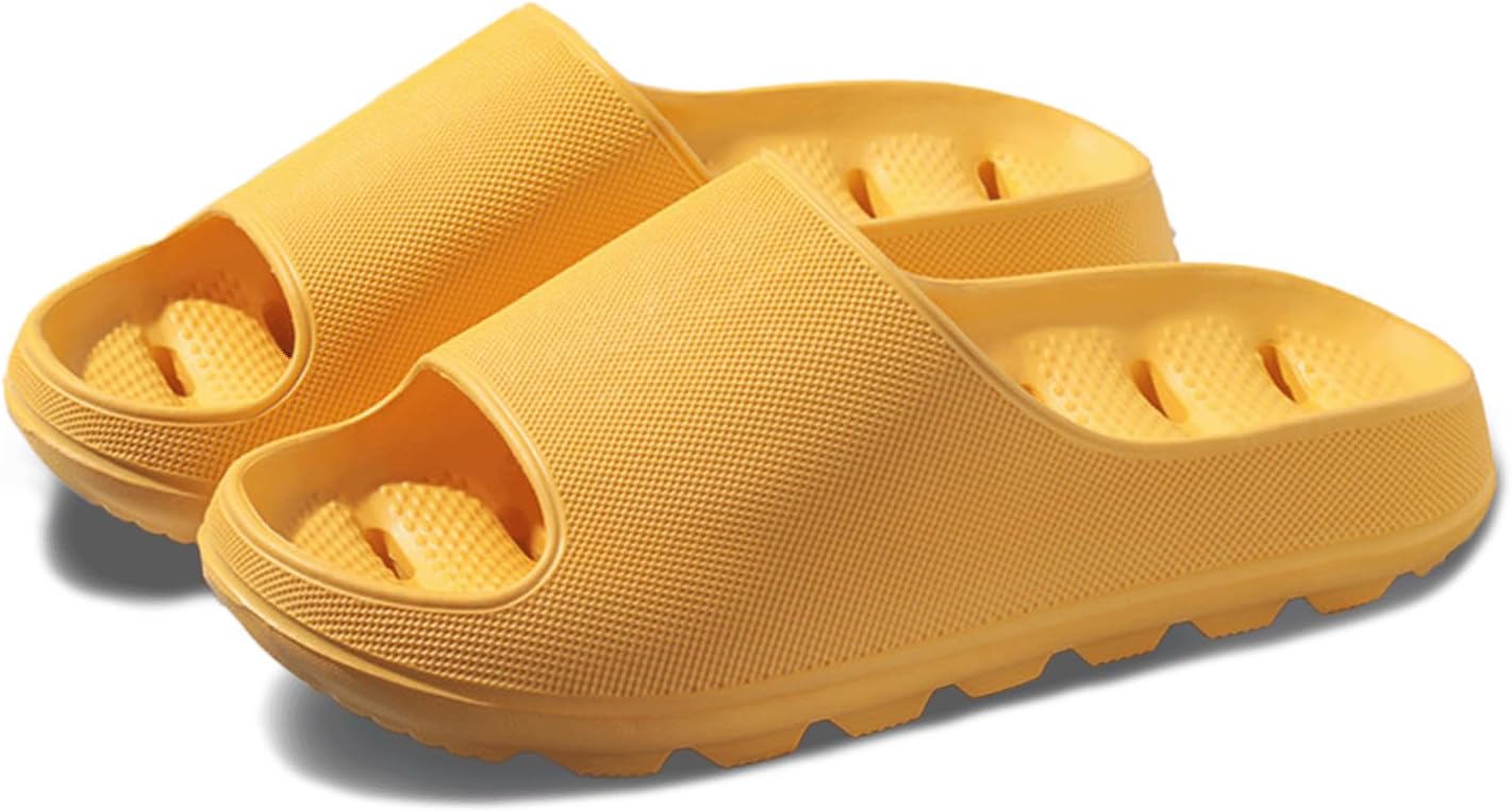 

Шлепацы LOTUSTAR для женщин и мужчин, дышащие, с подушкой, противоскользящие, для душа и ванной, с платформой, пеномассовые, для дома и улицы, желтый