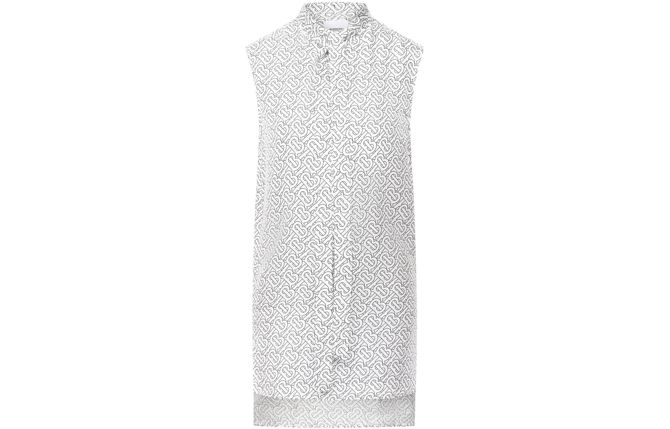 Рубашка Burberry Women's, летняя, серо-белый — фото 2