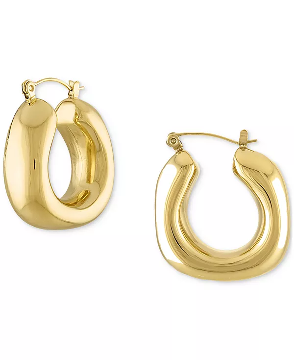 

Скульптурные металлические серьги-кольца из нержавеющей стали Ben Oni, gold