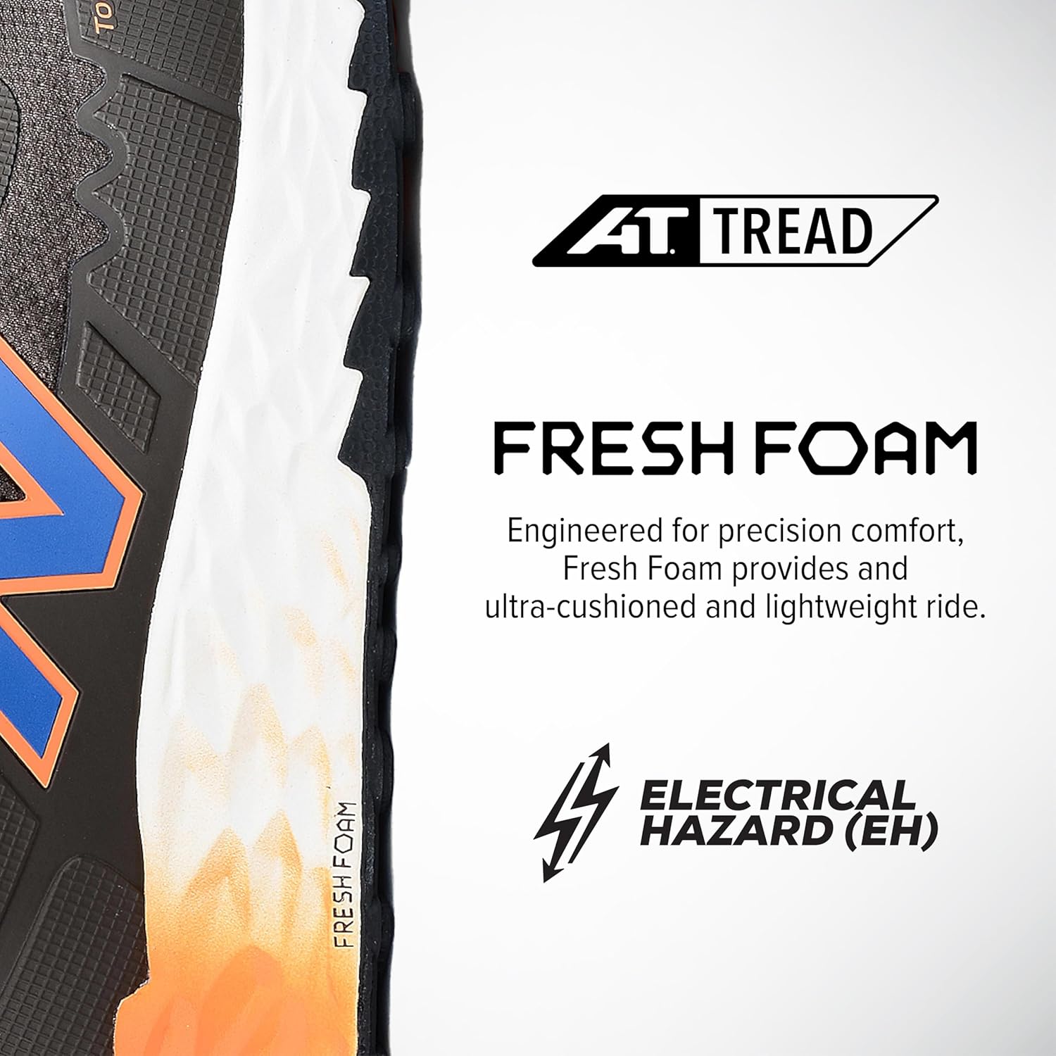 Мужские рабочие кроссовки New Balance Composite Toe Cremorne Fresh Foam, коричневый — фото 4