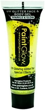 Крем для лица SPF UNI ENTERPRISE Гель для лица и тела с блестками UV GLITTER желтый