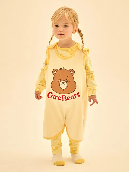 Детский велюровый слип-жилет Care Bears, жёлтый