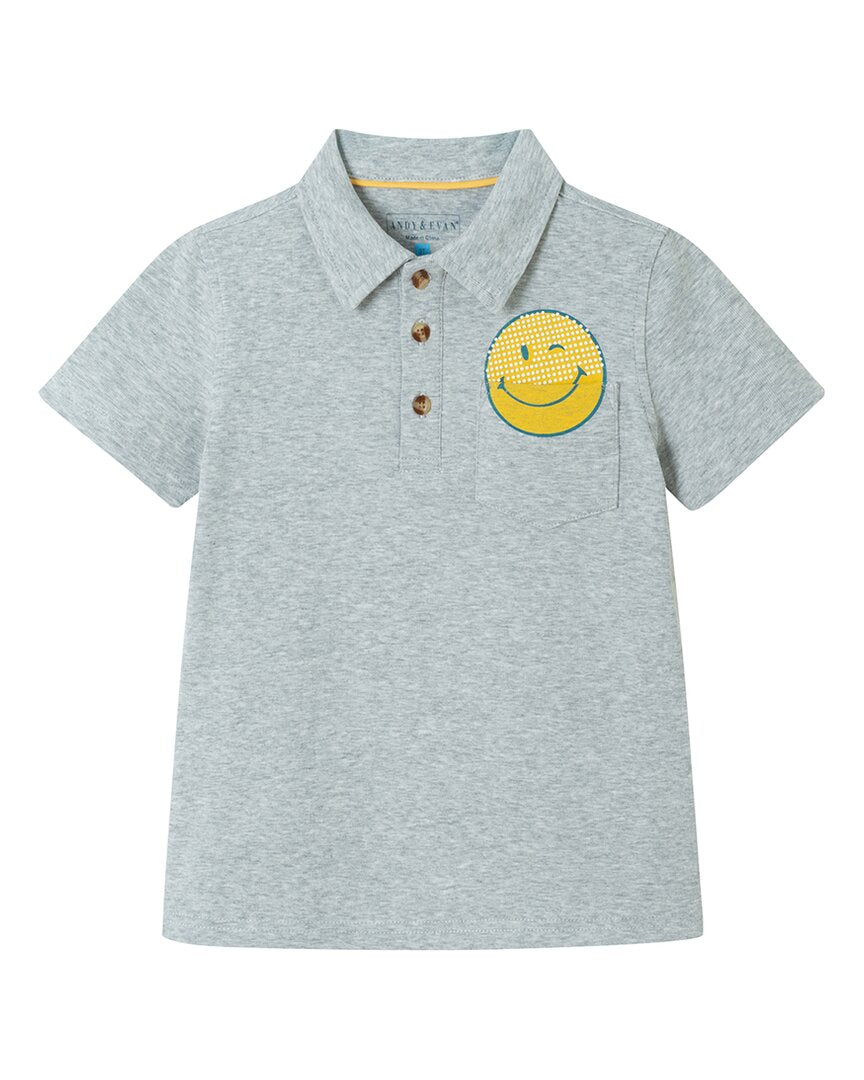 

Футболка-поло Andy & Evan Smile Pocket, серый