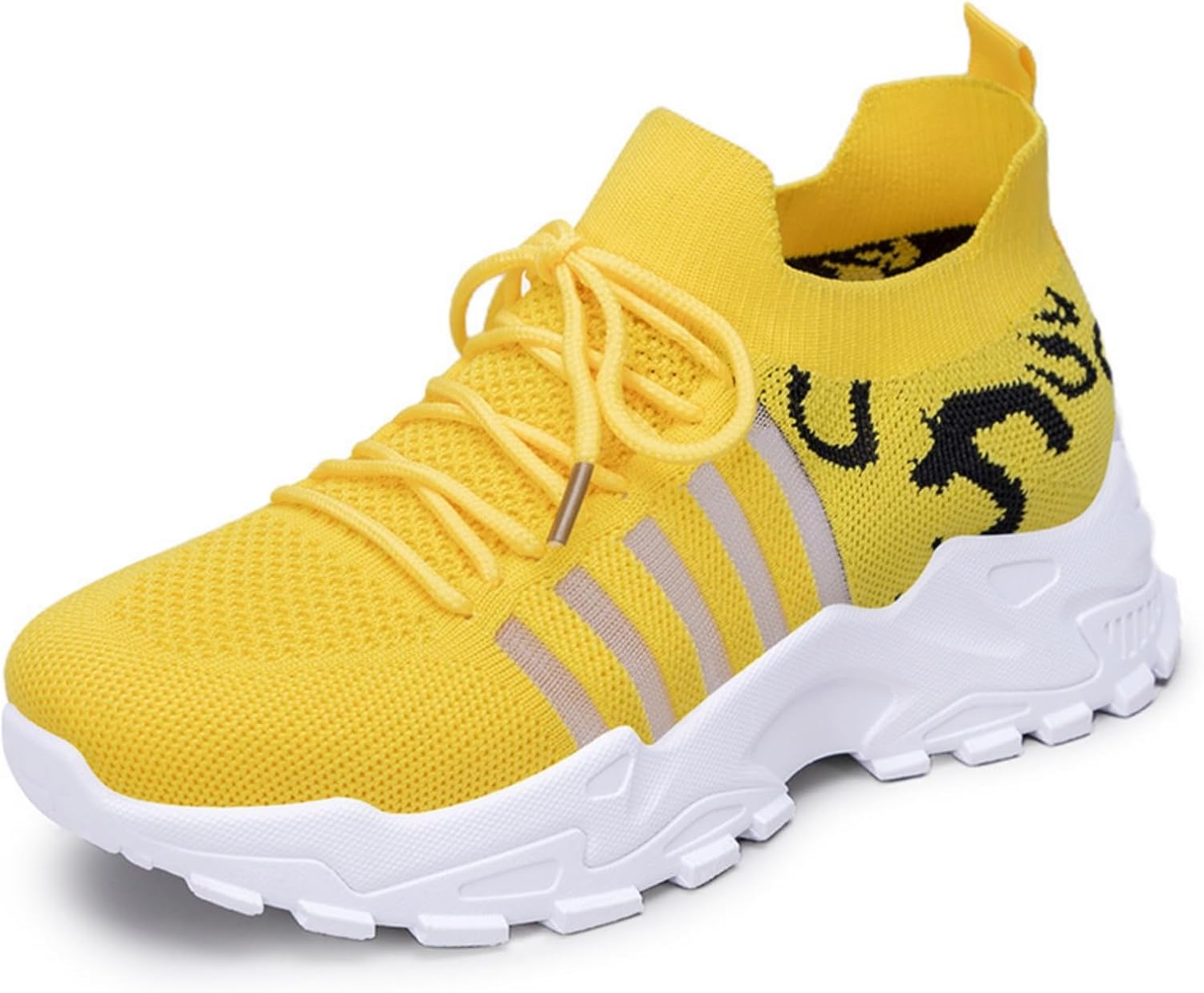 

Женские кроссовки с леопардовым принтом, сетчатые, противоскользящие, для спортзала, дышащие, легкие, повседневные, для ходьбы, комфортные для бега, тренировок и спорта Ayziemezm, желтый