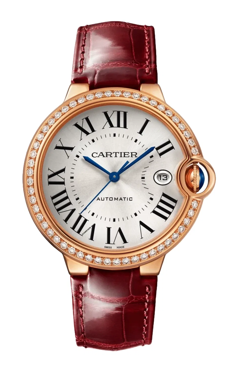 Ballon Bleu de CARTIER 40 мм, автоматические, розовое золото, бриллианты - WJBB0056, золотой