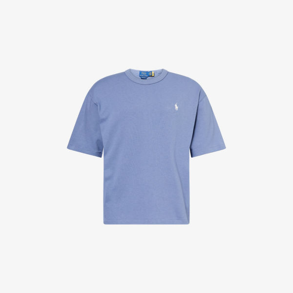 

Футболка из хлопка с вышитым логотипом Relaxed-Fit Polo Ralph Lauren, синий