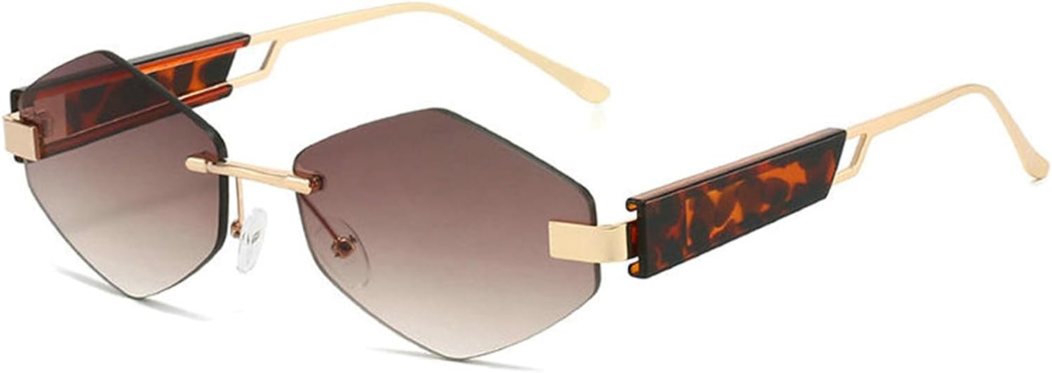 

Солнцезащитные очки Willochra без оправы в стиле шестиугольника, панк, для мужчин и женщин, роскошные многоугольные солнцезащитные очки для мужчин, винтажные очки, защита от ультрафиолета UV400, C4