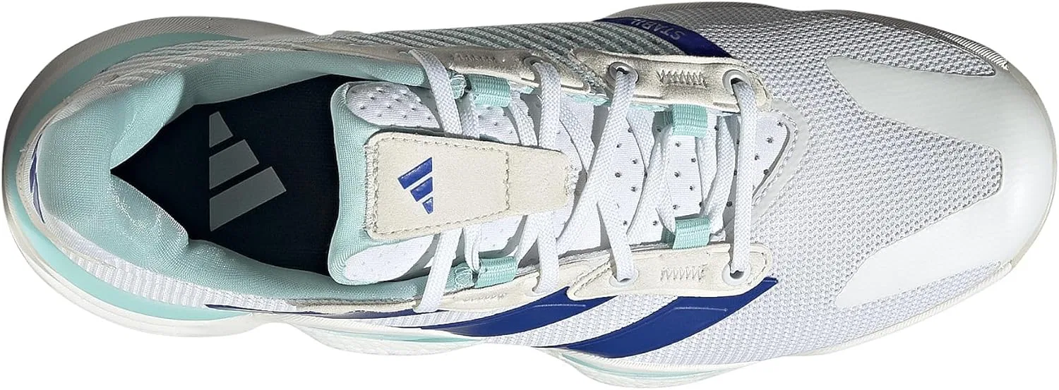 Мужские домашние кроссовки Adidas Stabil 16, White Blue — фото 4