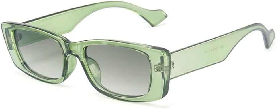 

Ретро маленькие прямоугольные солнцезащитные очки для женщин, популярная мода, конфетные цвета, мужские солнцезащитные очки с защитой от УФ-излучения UV400 UUPTTPL, Olive Green