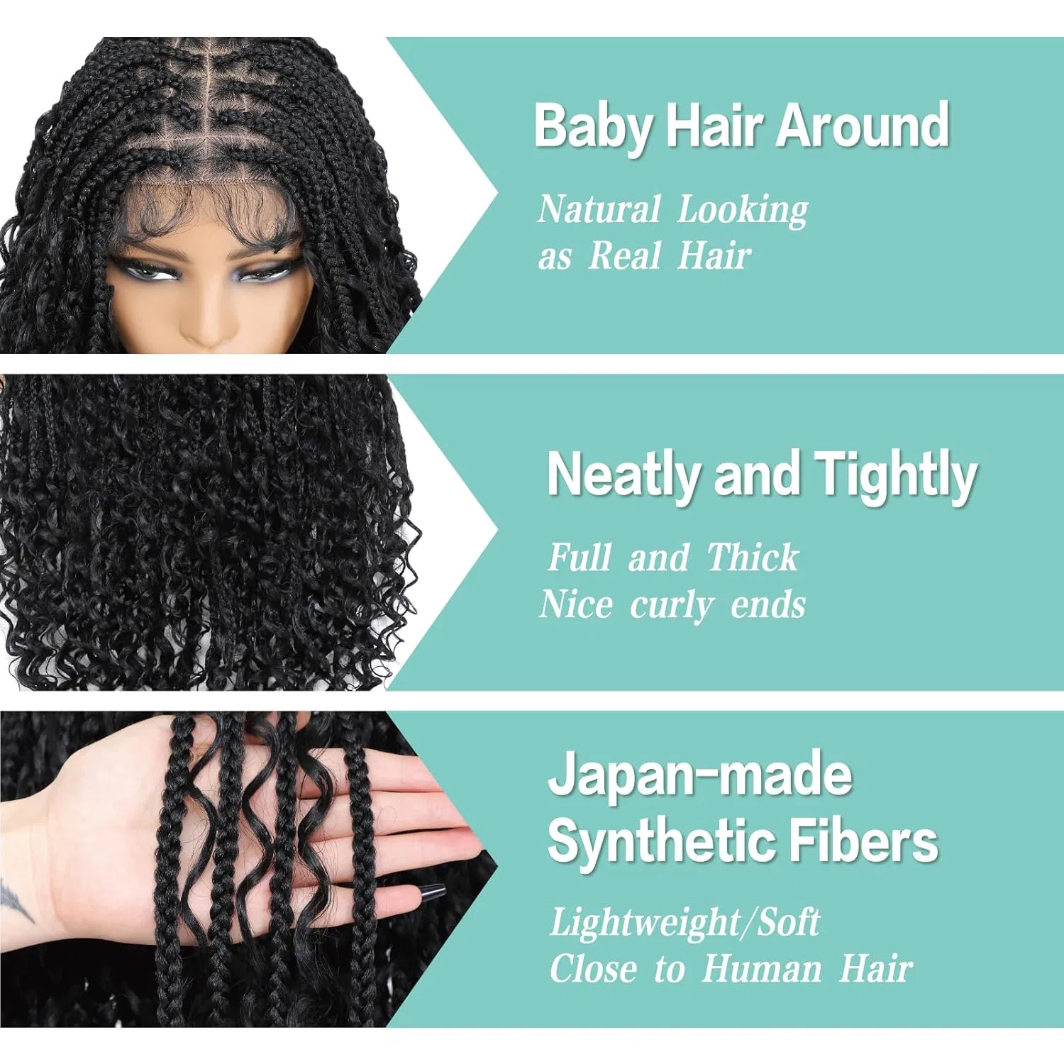 Парик Boho Box Braid Knotless Goddess Locs с кудрявыми концами, синтетический, черный, 91 см Humistwbiu, 1B(Boho Box) — фото 4