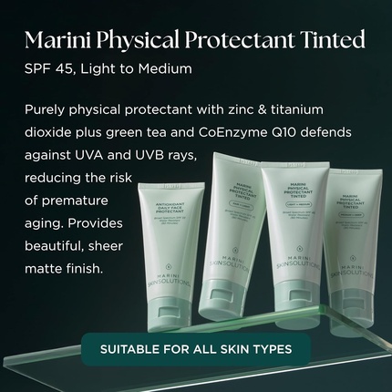 

Тональный солнцезащитный крем Marini Skinsolutions Physical Protectant Tinted Light to Medium Broad Spectrum Jan Marini Skin Research