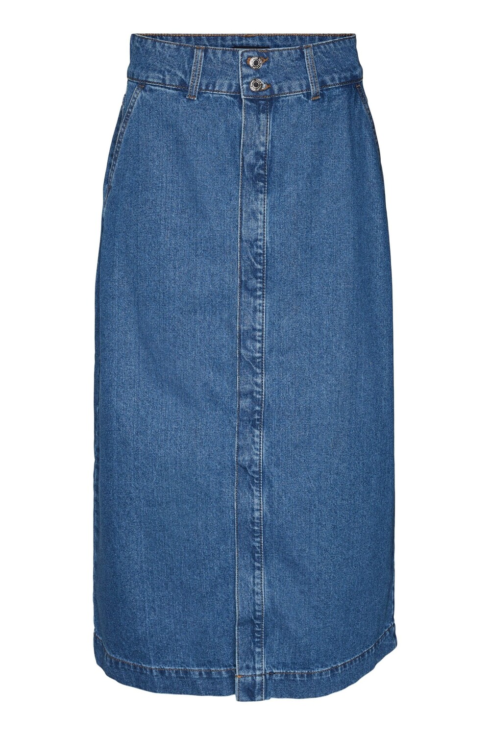 

Юбка миди из искусственной кожи Vero Moda с разрезом спереди VERO MODA, черный