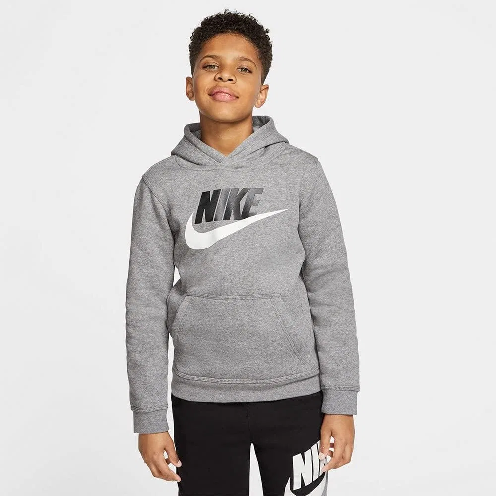 Детская толстовка Nike Sportswear Club+ Hbr для мальчиков, Carbon Heather — фото 4