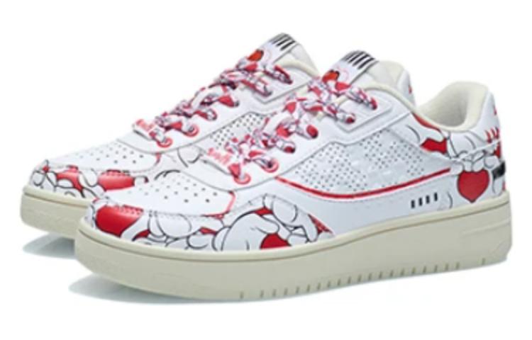 Кеды (WMNS) Li-Ning Classic Skateboarding x Disney 'White Red Minnie', белый — фото 3