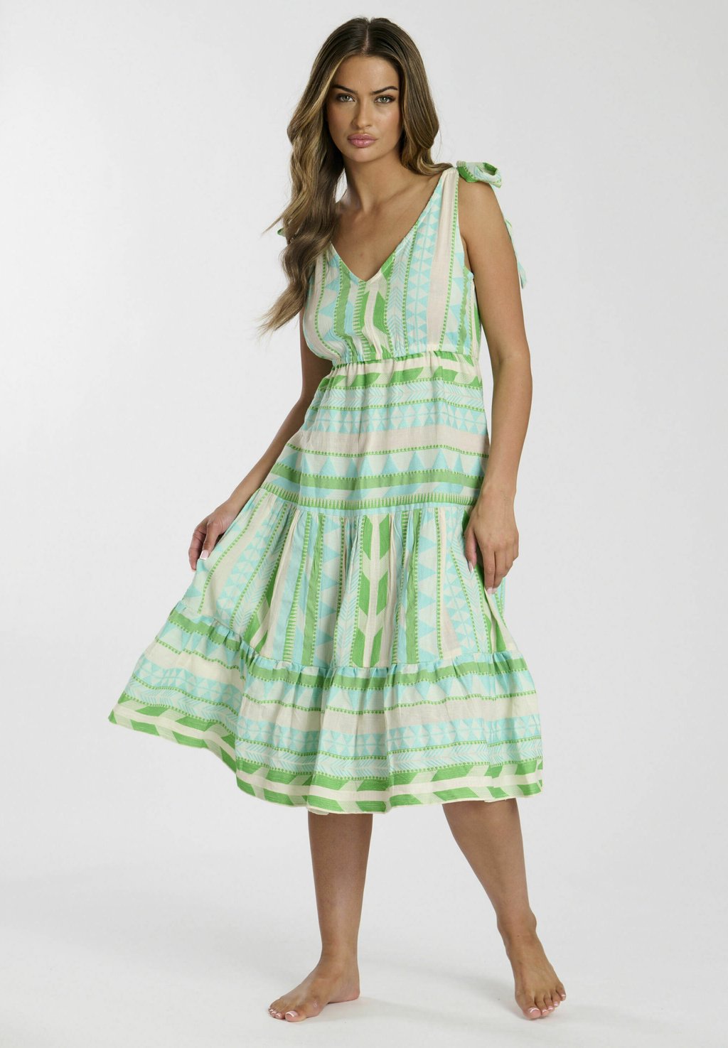 

Повседневное платье TIE SHOULDER MIDI South Beach, зеленый