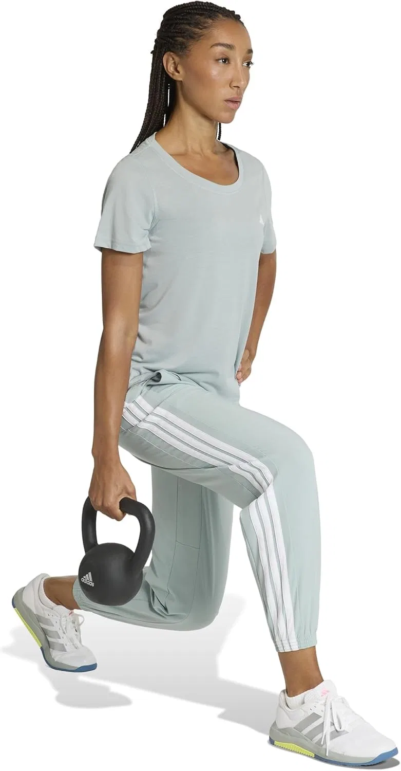 Футболка женская с вырезом ложкой adidas, Wonder Sage — фото 2