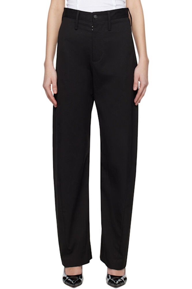 

Черные легкие брюки из хлопкового габардина MM6 Maison Margiela