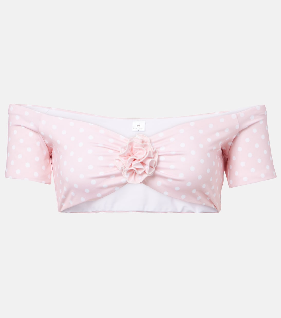 

Укороченный топ в горошек от Стефани Bananhot, Peach Polka