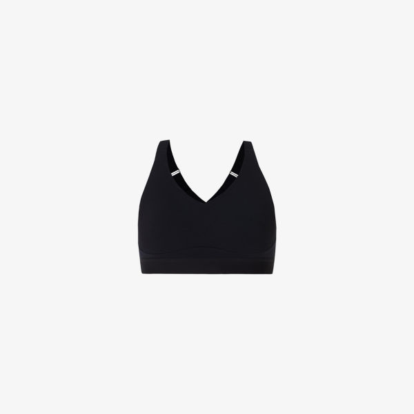 

Спортивный бюстгальтер Sweaty Betty Power Pulse с V-образным вырезом из эластичной ткани, черный
