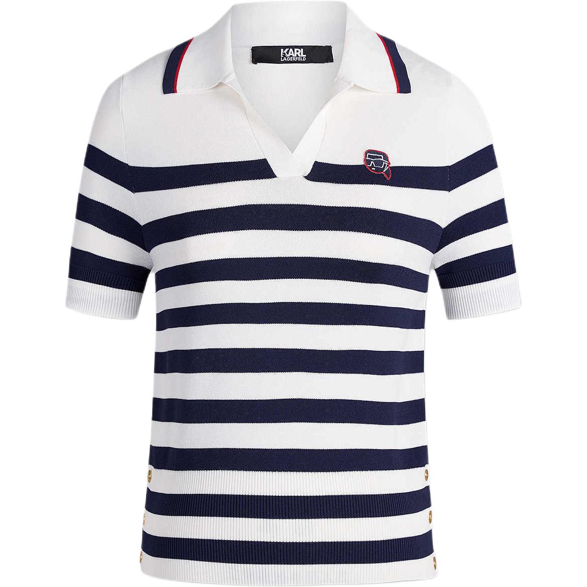 

KARL LAGERFELD / Karl Lagerfeld Jeans Футболка-поло KARL LAGERFELD SS25 женская navy blue