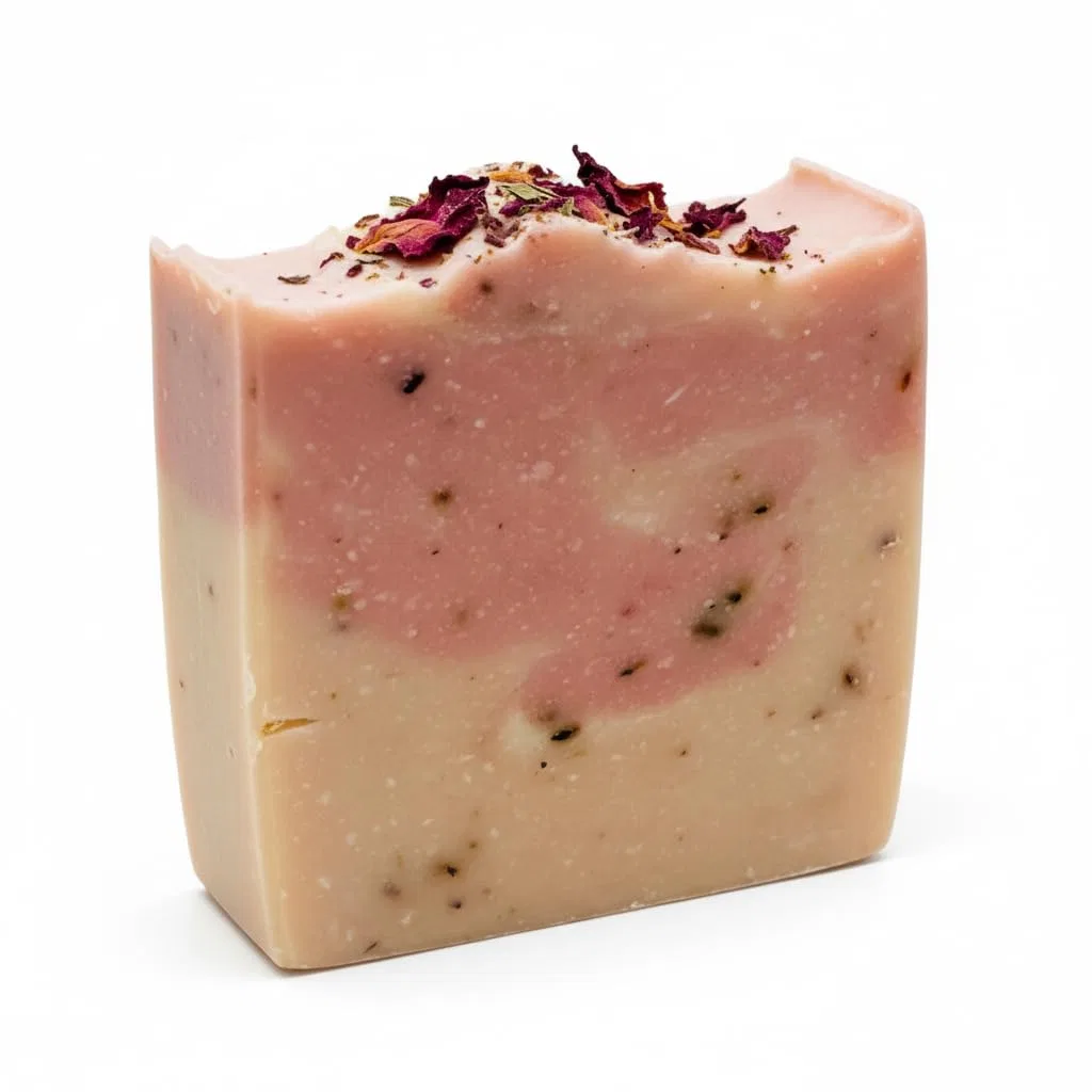Натуральное мыло «Rose Dew» с маслом жожоба и лепестками роз Selura