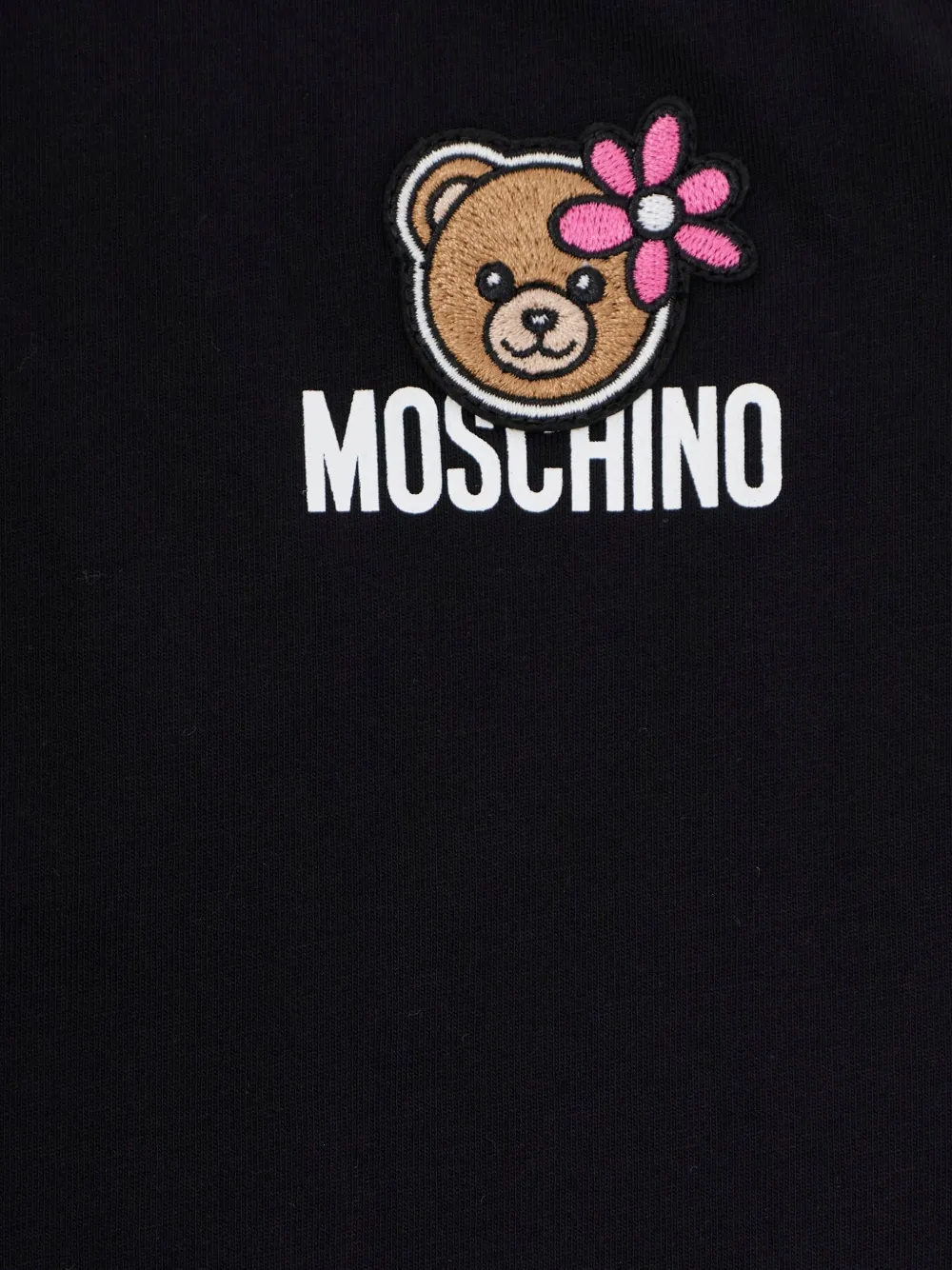 Футболка с нашивкой-логотипом Moschino Kids, черный — фото 3