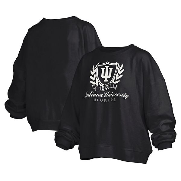 

Женский черный oversized свитшот Indiana Hoosiers Big Aug Script Janice Pressbox