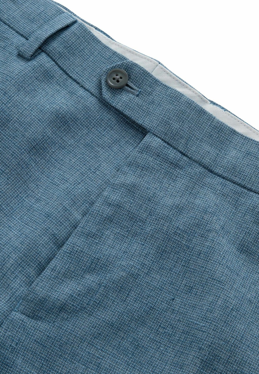 Костюмные брюки REGULAR FIT-TEXTURED - Trousers Next, синий — фото 3