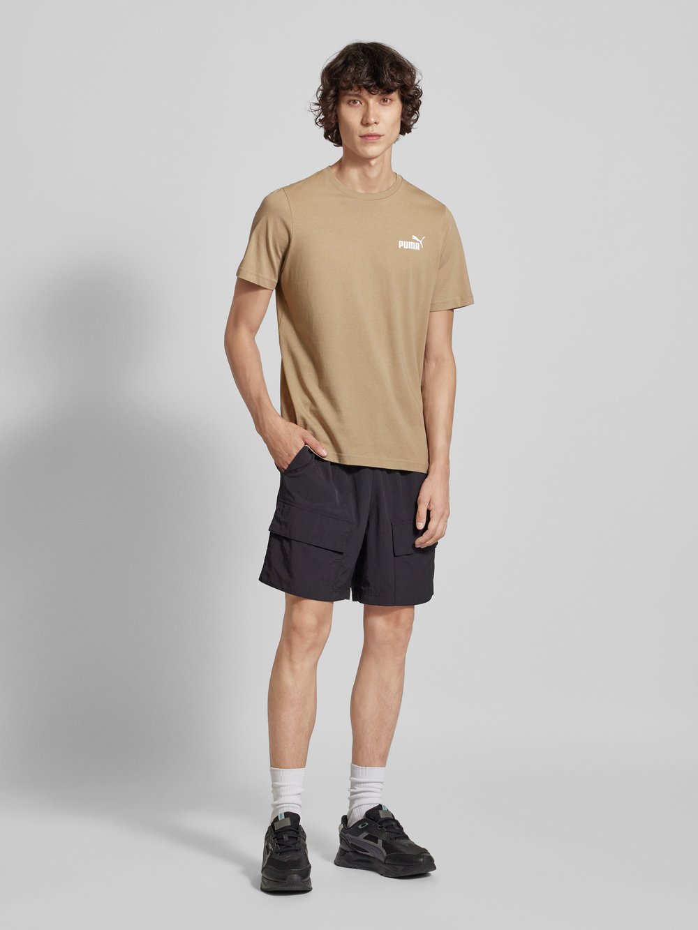 

Футболка с логотипом PUMA PERFORMANCE, бежевый