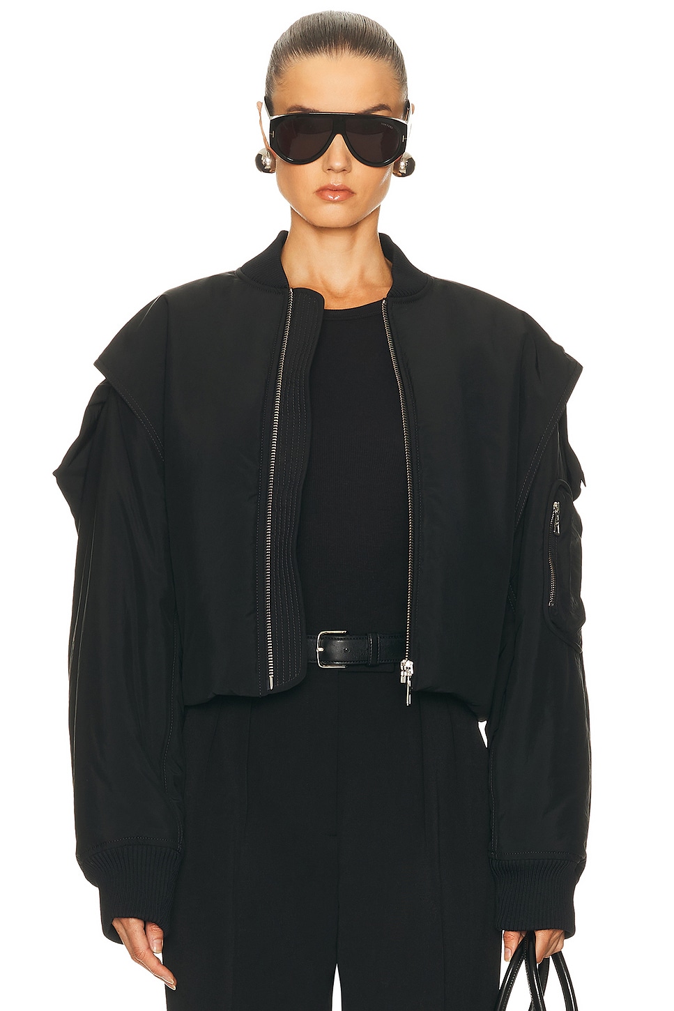 

Бомбер с потайным капюшоном Jean Paul Gaultier, Black