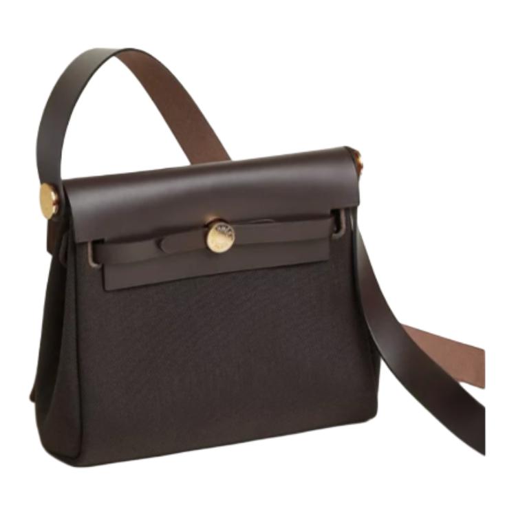 

HERMES Кожаная мини-сумка через плечо коричневая