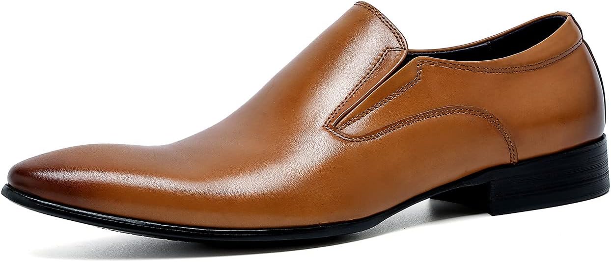 

Мужские лоферы Santimon, классические кожаные туфли с отделкой пенни, удобные модные деловые туфли на каждый день, коричневый