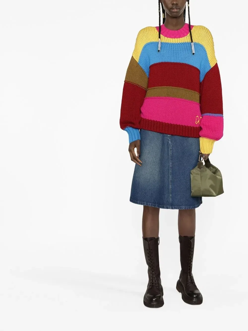 Джемпер вязки интарсия Dsquared2, розовый — фото 2