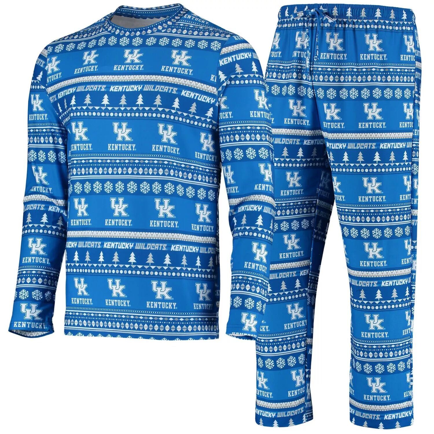 

Мужской комплект из топа и брюк с длинными рукавами Concepts Sport Royal Kentucky Wildcats Ugly