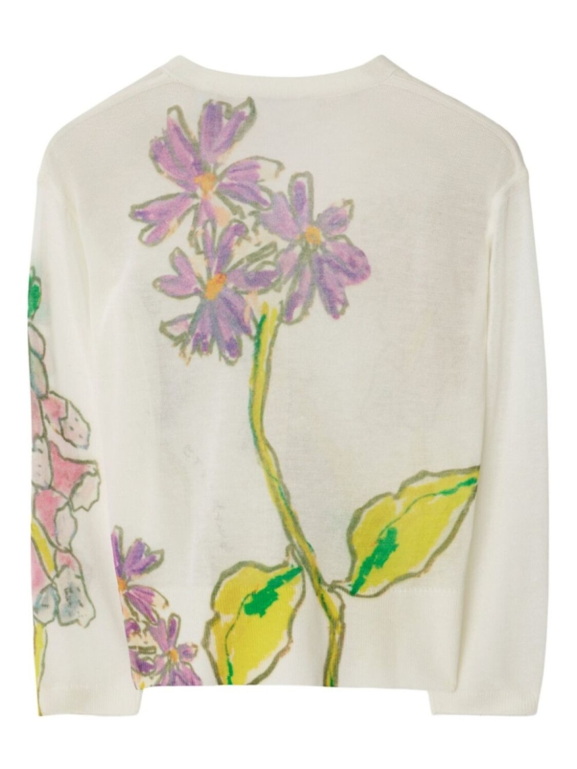 Burberry Kids кардиган Foxglove из смеси лиоцелла и шерсти, белый — фото 2