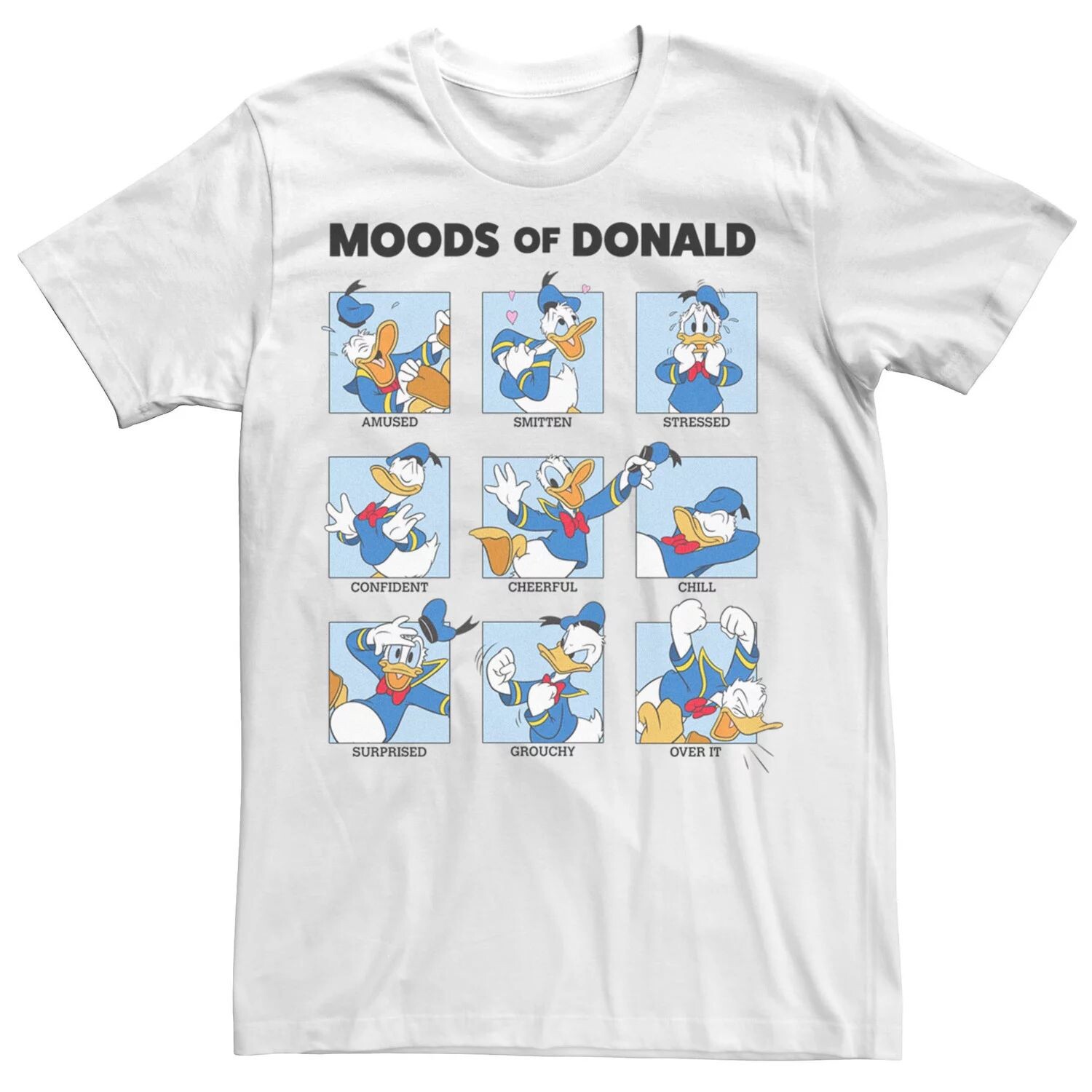 

Мужская футболка Mickey & Friends Donald Duck Moods Box Up Disney, белый