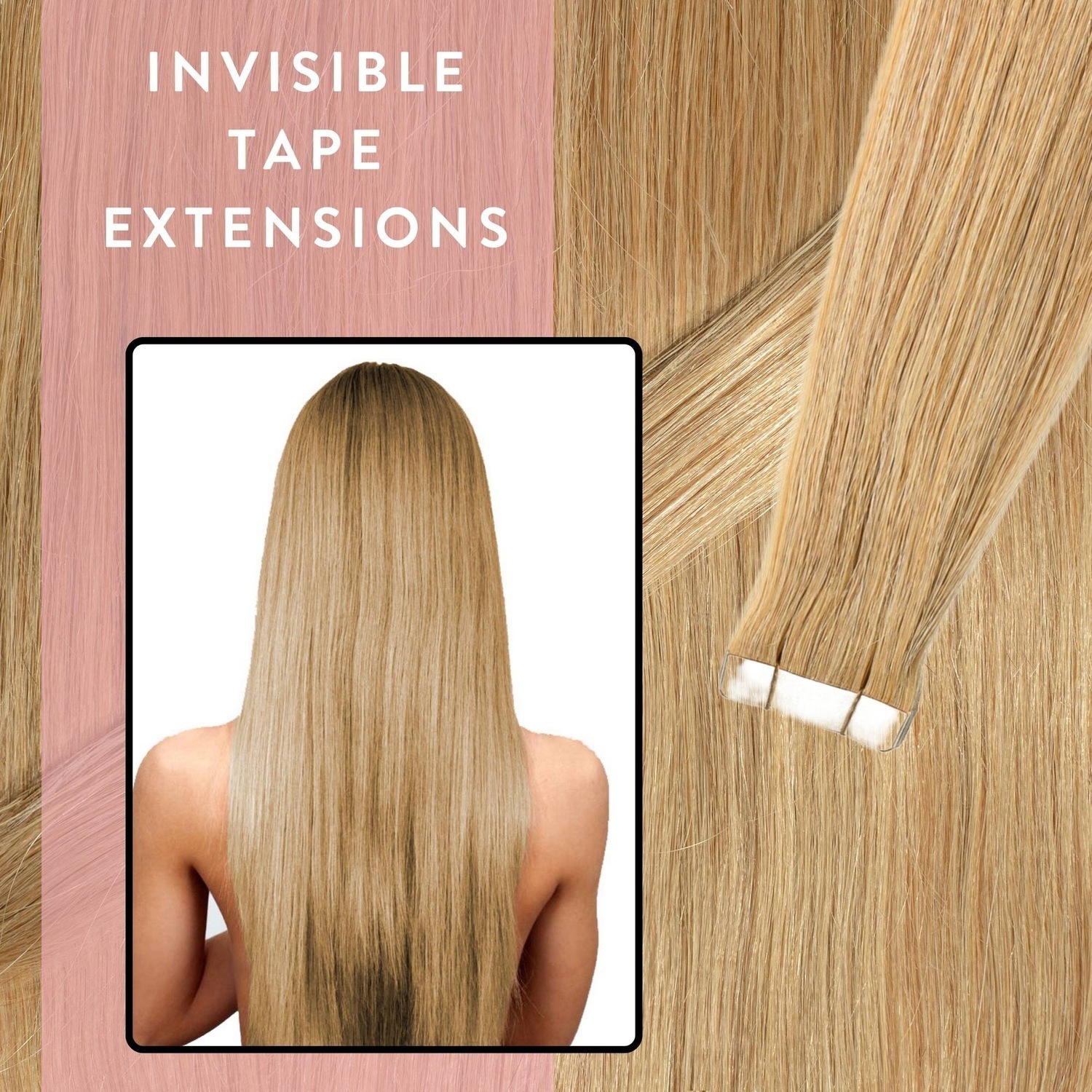 Накладные волосы invisible tape extensions premium echthaar #9/31 lichtblond gold-asch Hair2Heart, 50cm, количество 10 шт. — фото 2