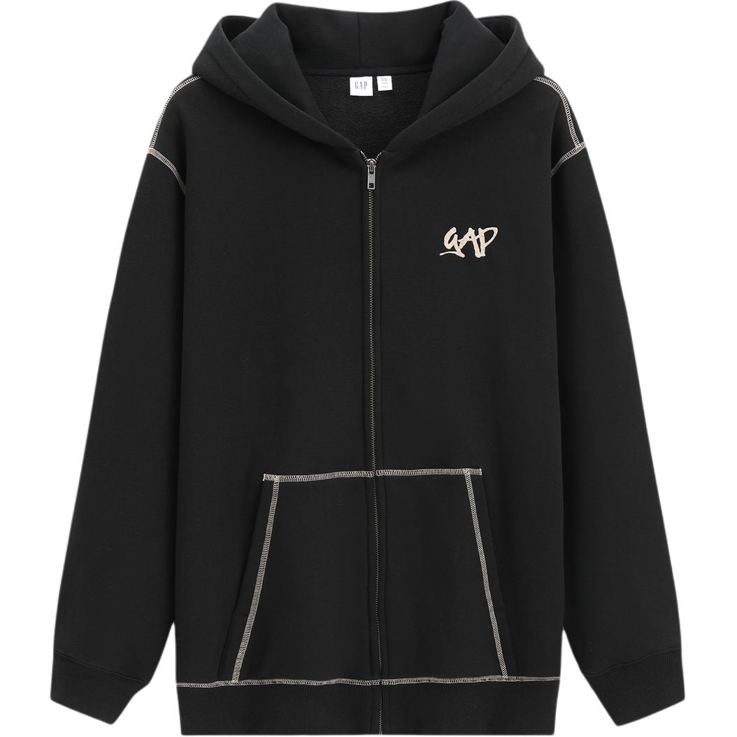 Толстовка унисекс с капюшоном, кардиган средней толщины GAP, синий — фото 3
