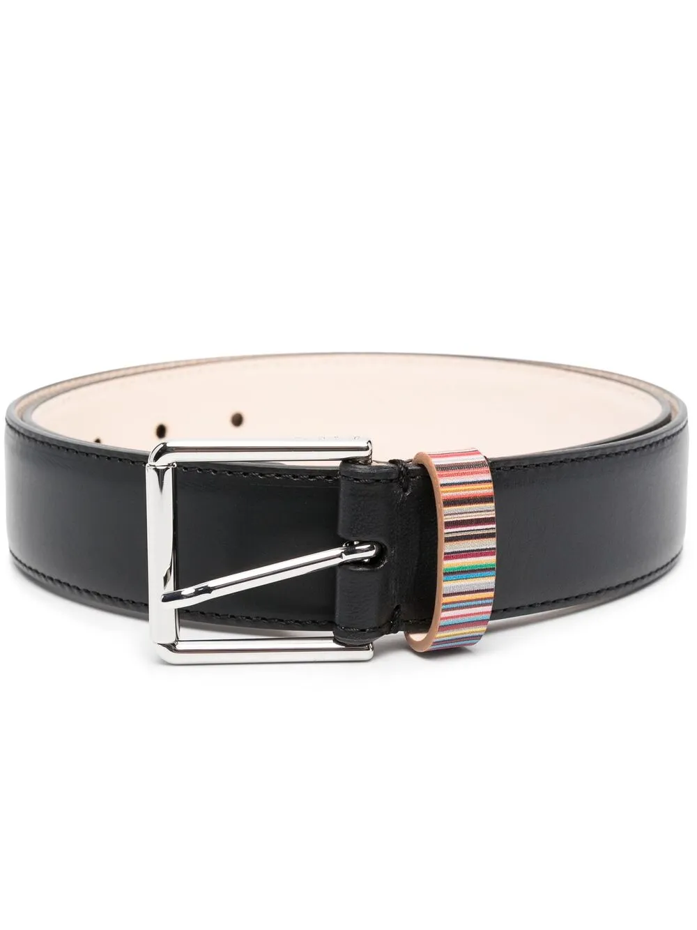 

Ремень с отделкой в полоску Paul Smith, черный