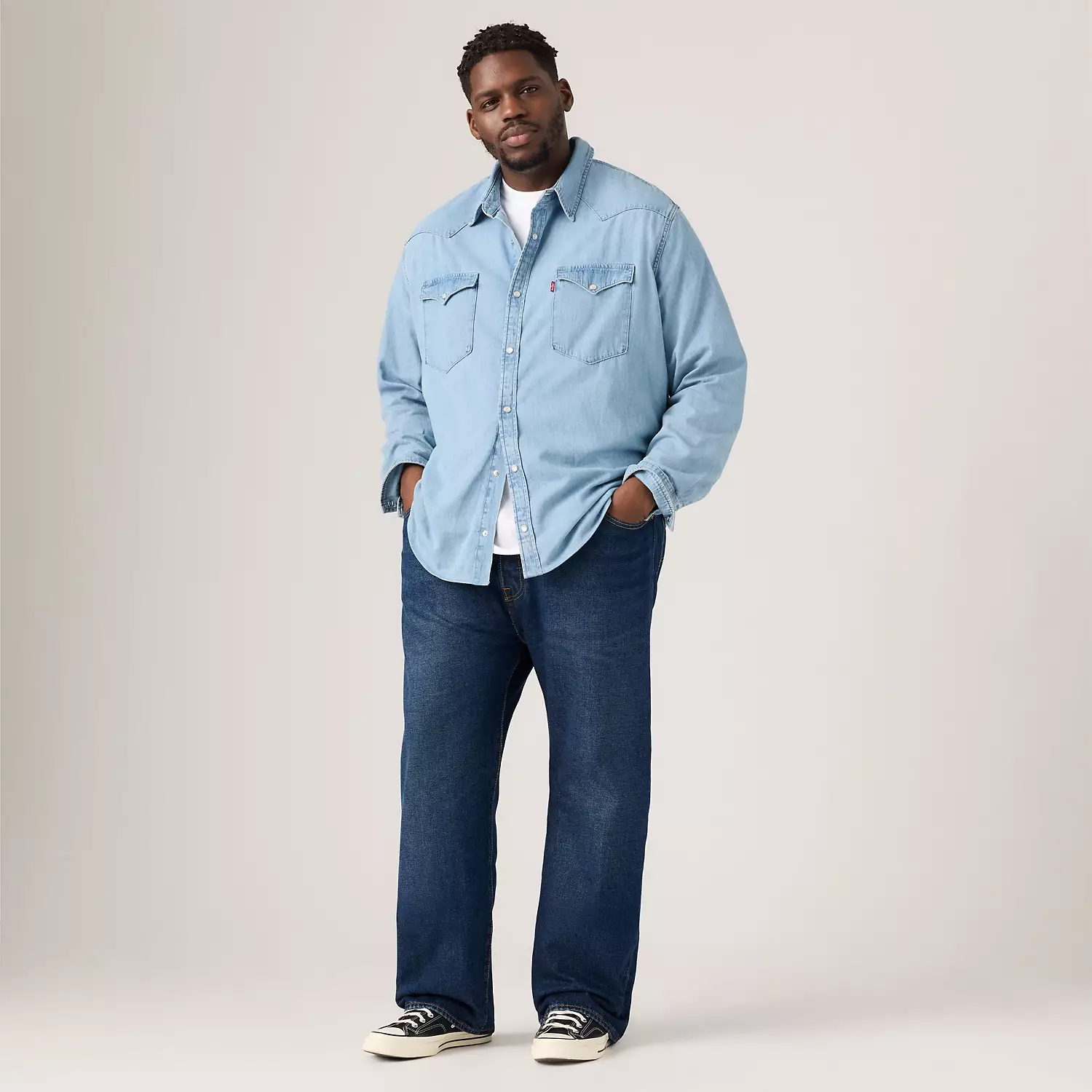

Мужские джинсы оригинального кроя 501 (большие и высокие) Levi's, цвет 10ft Over Head - Dark Wash - Non-Stretch