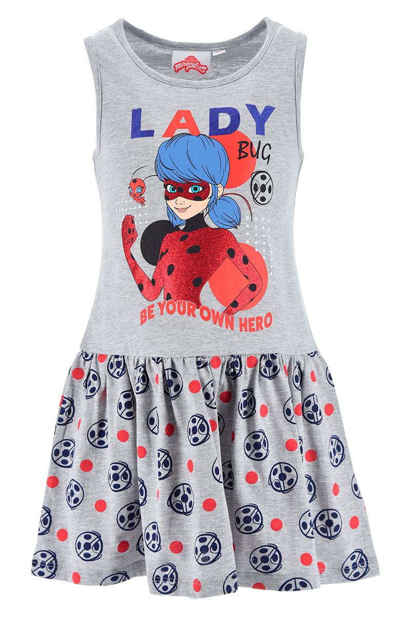 

Платье Miraculous Sommer Miraculous Ladybug mit Glitzer, серый