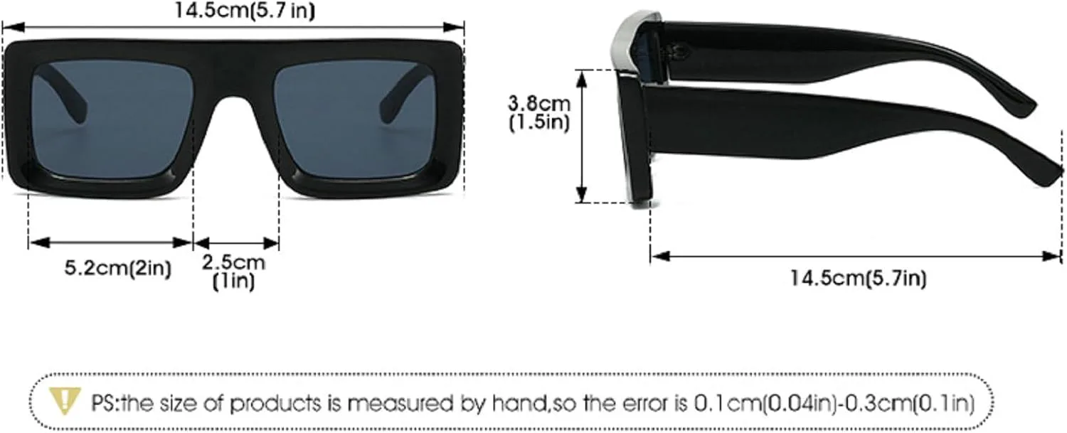 

Модные квадратные солнцезащитные очки для женщин, красные и синие, с защитой от УФ-излучения UV400, ретро-стиль, панк-стиль, леопардовый принт для мужчин mincl, Black