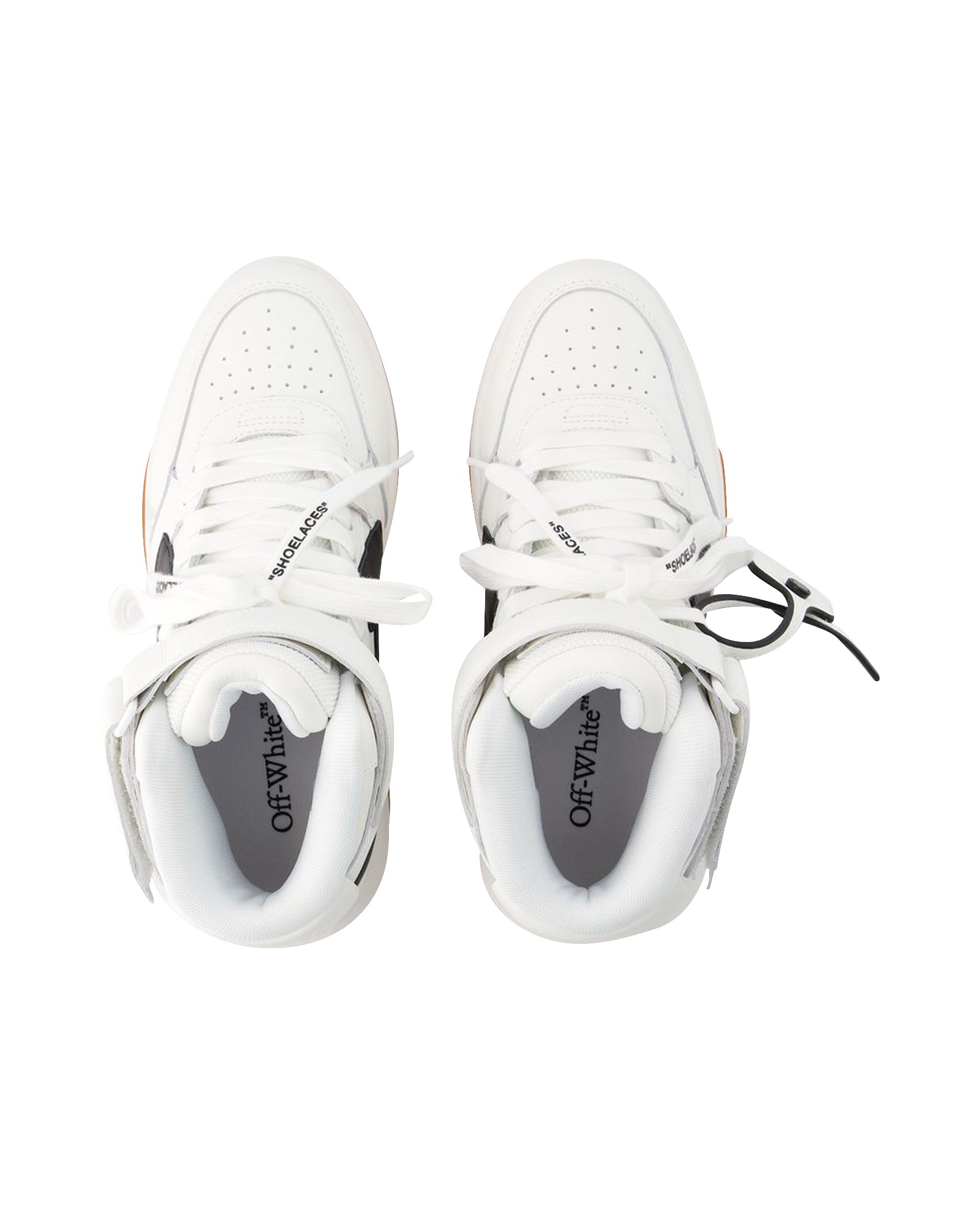 Кроссовки Out Of Office Mid Top - Off White - Кожа - Белый/черный Off-White — фото 4