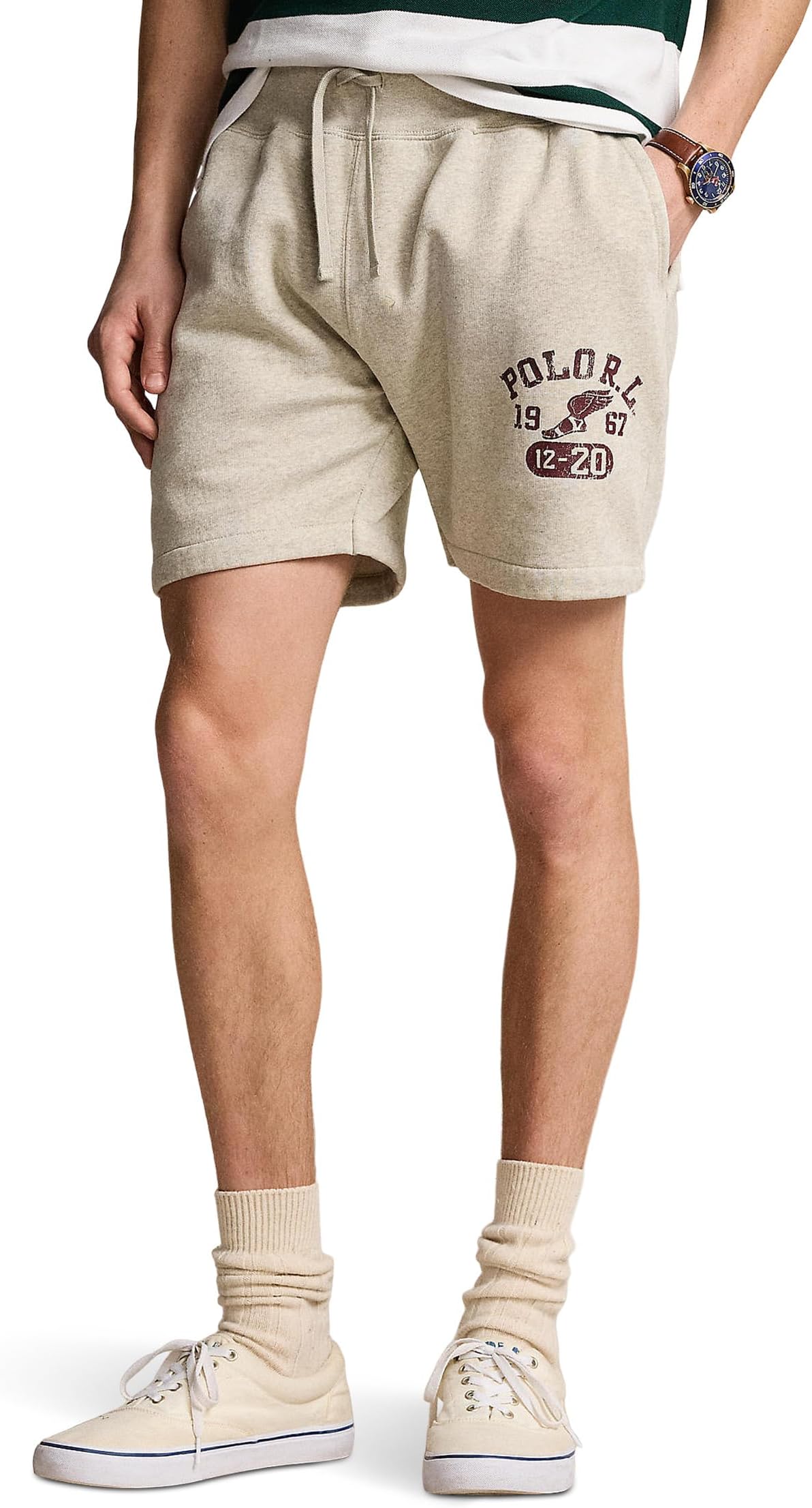 

Шорты Polo Ralph Lauren 6" Logo Fleece Shorts, цвет Light Vintage Heather