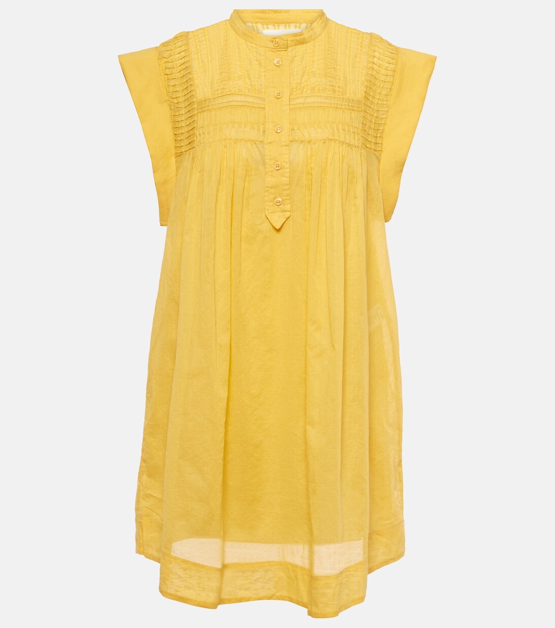 

Хлопковое мини-платье leazali Marant Etoile, желтый