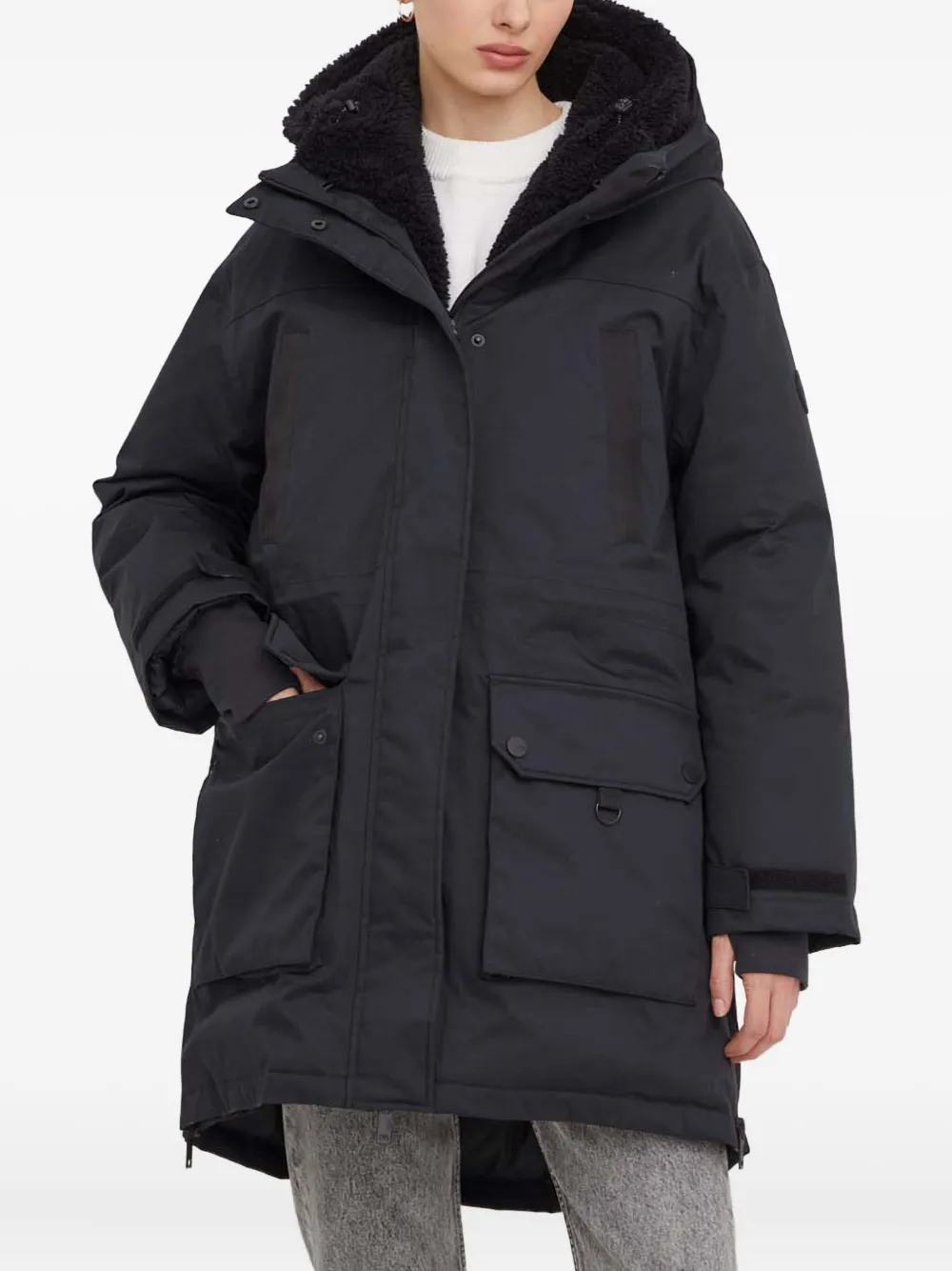 

Пальто с капюшоном и карманами Ugg, черный